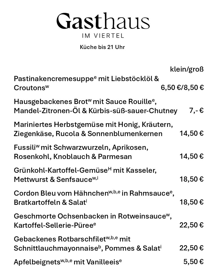 Wochenkarte